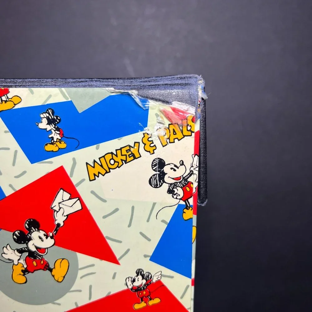 VTG RARE Walt Disney Applause Mickey Mouse File Organizer Storage Box 10 x 14